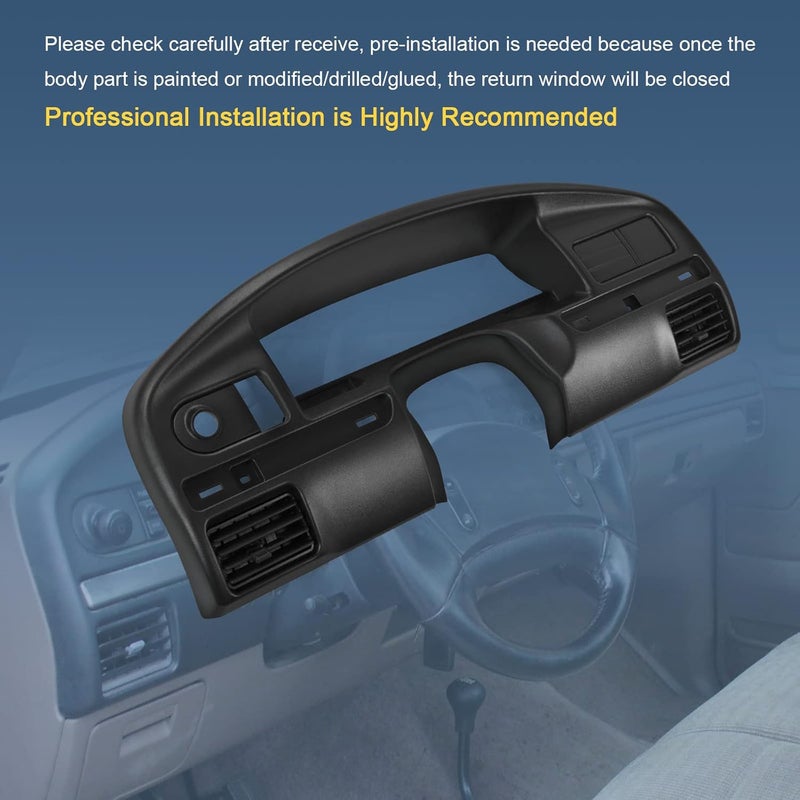 JDMSPEED Instrument Dash Cluster Bezel Dash Panel Replacement Compatible with 1992-1993 Bronco Ford F-250 F-350 with Gasoline Cluster Dash Bezel F2TZ-15044D70-A - Image 5